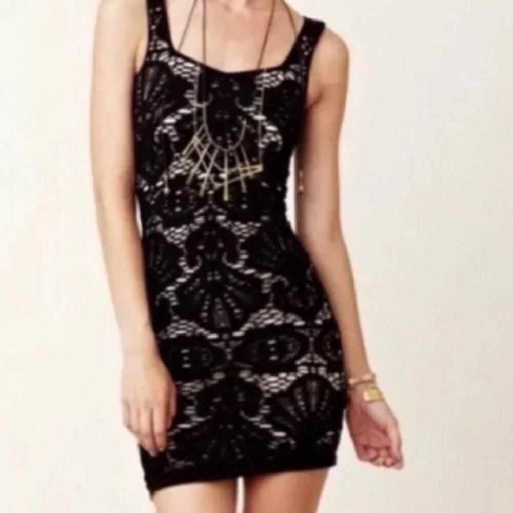 Intimately Free People black and nude Medallion Slip Dress size XS/S - Picture 9 of 9